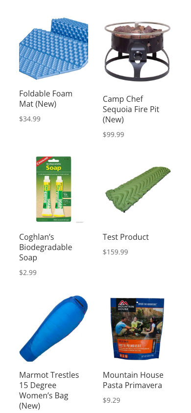 The End of Summer Sale category on a phone, showing a product named Test Product priced at $159.99